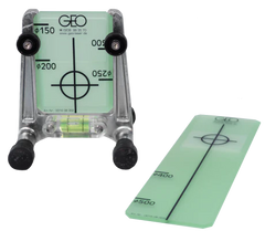 Geo Laser Universal Target Frame KL-04 with targets DN 150 – 300 and DN 400 – 500 Green Target