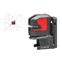 Leica Lino P5-1 5 Dot Laser Level with Hard Case & Alkaline Batteries