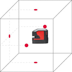 Leica Lino P5-1 5 Dot Laser Level with Hard Case & Alkaline Batteries