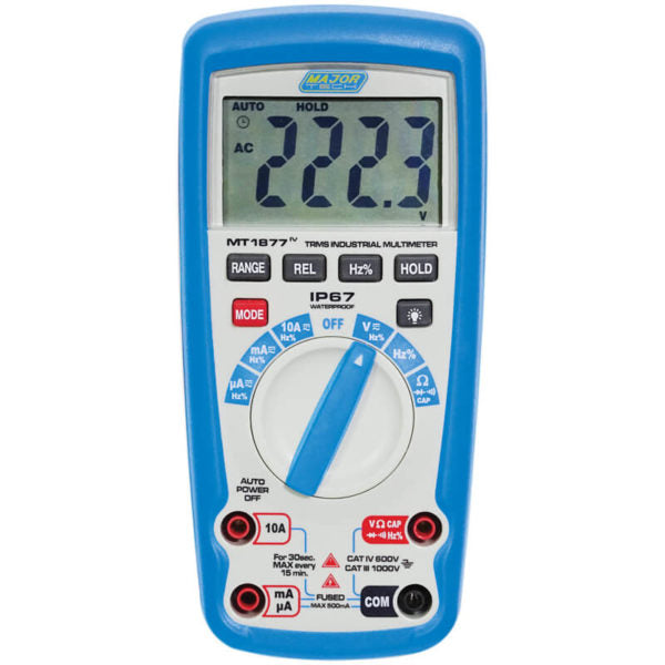 Major Tech MT1877 1000V AC/DC IP67 True RMS Multimeter